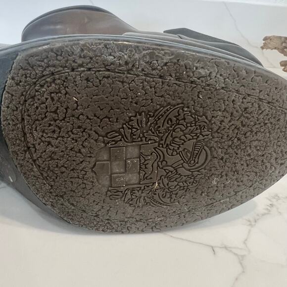 Vince Camuto Womens Hadley Ankle Boots Booties Brown Leather Stacked Zip 8.5 M - Picture 6 of 11